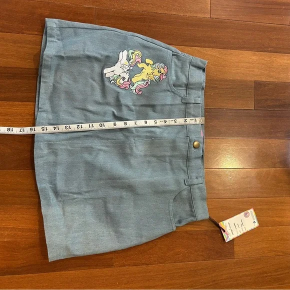 Blue Denim Skirt with Embroidered Design - Picture 7 of 7